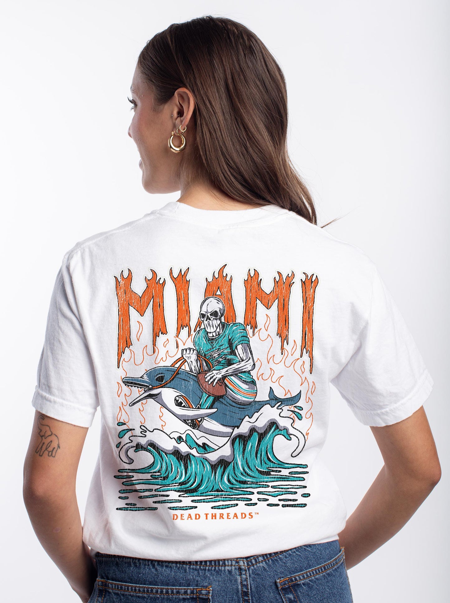MIAMI FOOTBALL - “3 SKULL” PREMIUM T-SHIRT