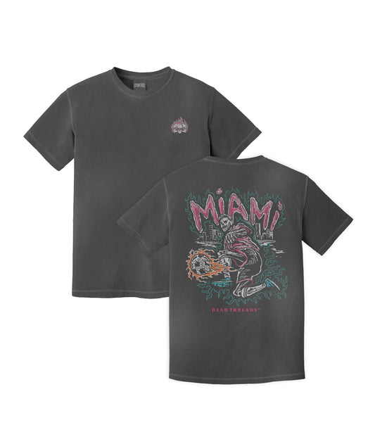 MIAMI FUTBOL - “3 SKULL” PREMIUM T-SHIRT