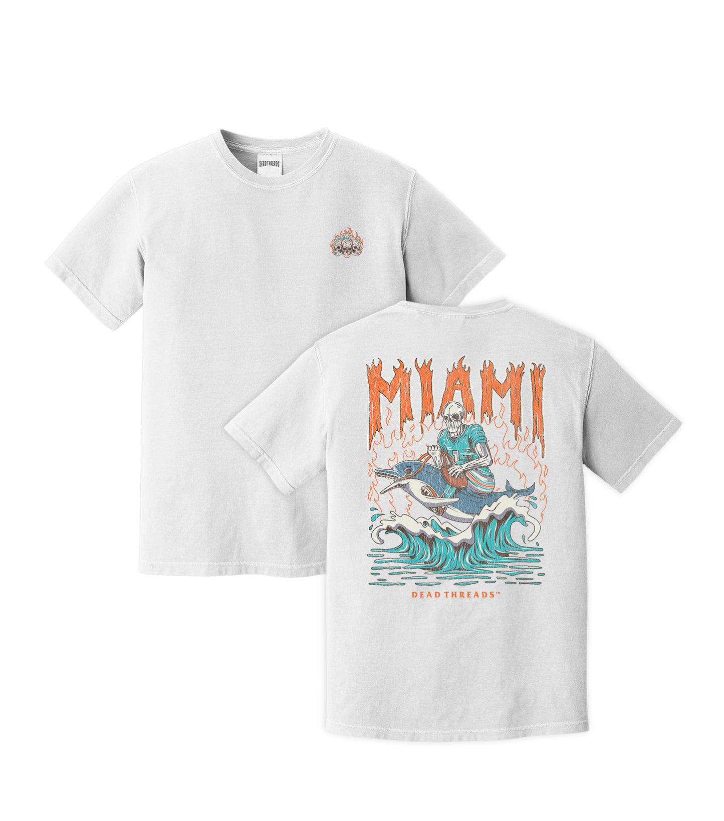 MIAMI FOOTBALL - “3 SKULL” PREMIUM T-SHIRT