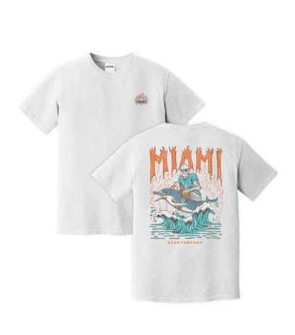 MIAMI FOOTBALL - “3 SKULL” PREMIUM T-SHIRT