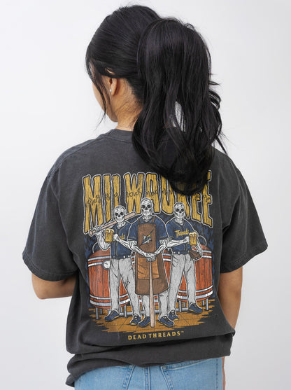 MILWAUKEE BASEBALL - "3 SKULL" PREMIUM SHIRT