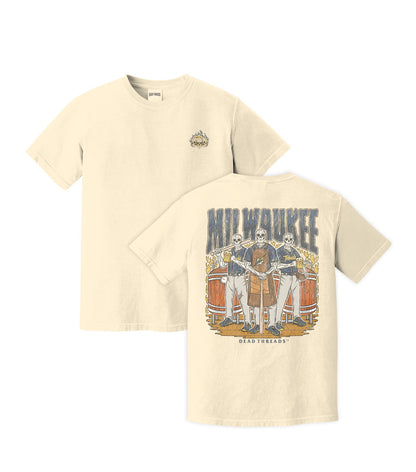 MILWAUKEE BASEBALL - "3 SKULL" PREMIUM SHIRT