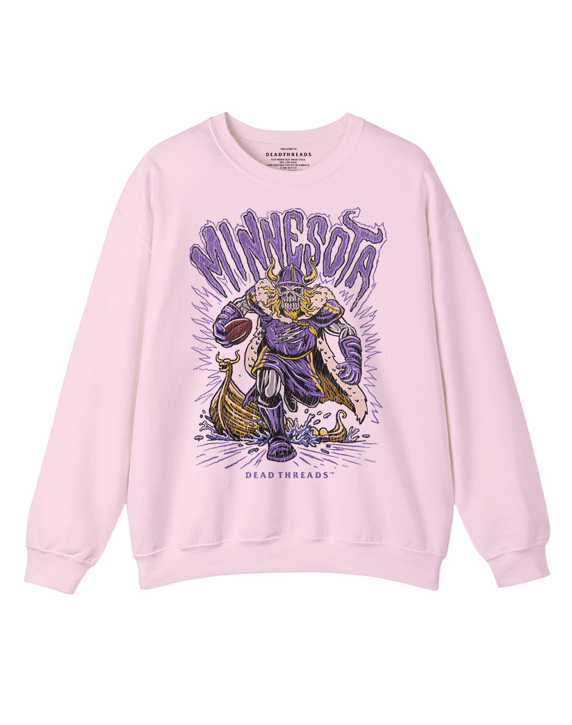 MINNESOTA FOOTBALL v1 CREWNECK SWEATSHIRT - PINK