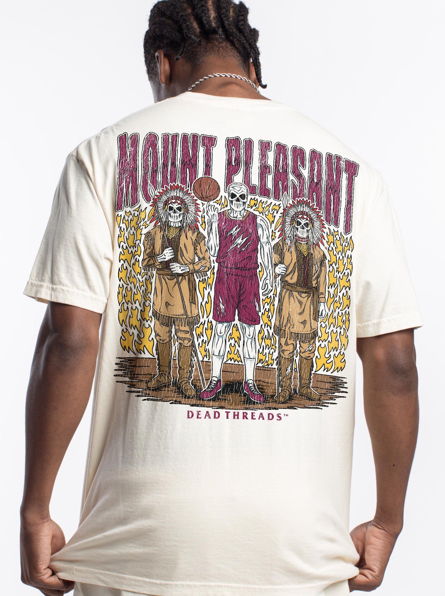 MOUNT PLEASANT BASKETBALL - “3 SKULL” PREMIUM T-SHIRT
