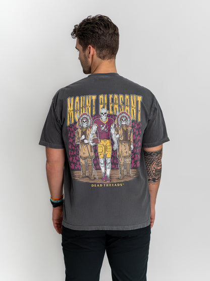 MOUNT PLEASANT  FOOTBALL - “3 SKULL” PREMIUM T-SHIRT