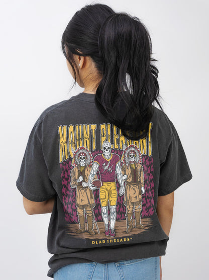 MOUNT PLEASANT  FOOTBALL - “3 SKULL” PREMIUM T-SHIRT