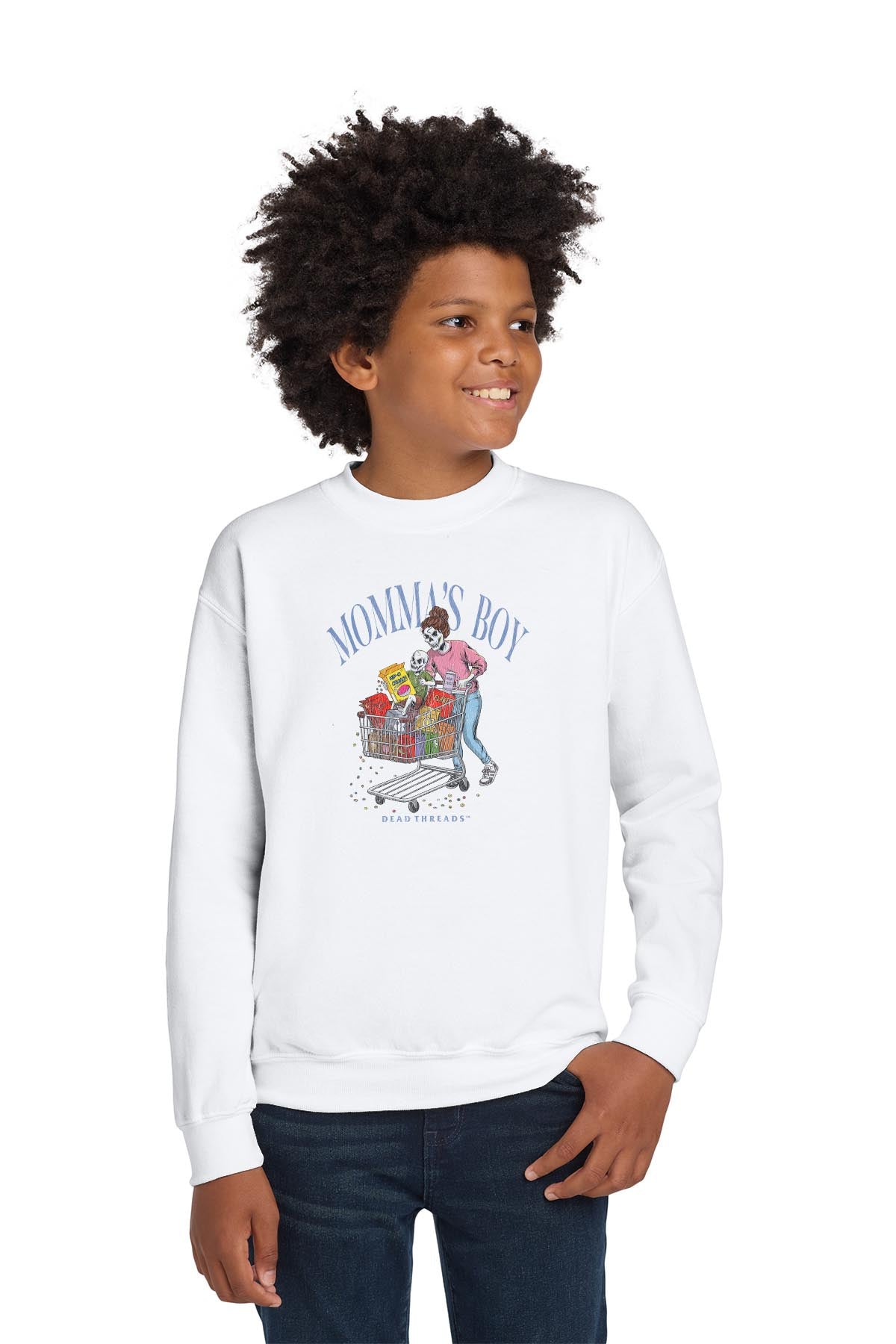 MOMMY’S BOY - KIDS CREWNECK SWEATSHIRT