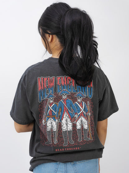 NEW ENGLAND FOOTBALL - “3 SKULL” PREMIUM T-SHIRT