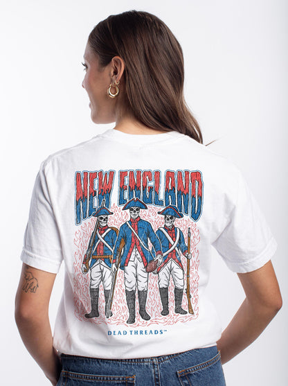 NEW ENGLAND FOOTBALL - “3 SKULL” PREMIUM T-SHIRT
