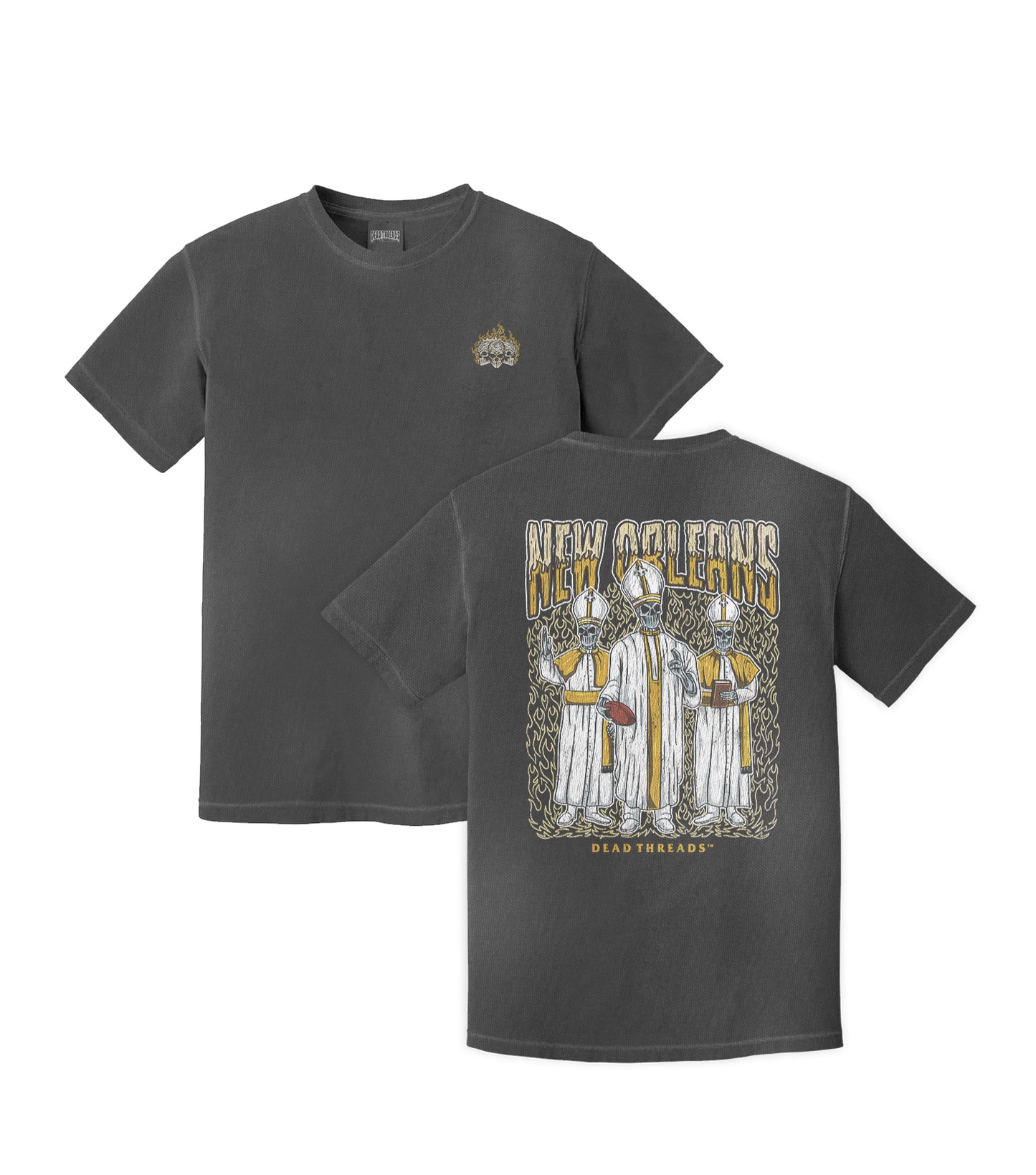 NEW ORLEANS FOOTBALL - “3 SKULL” PREMIUM T-SHIRT