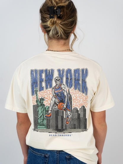 NEW YORK BASKETBALL - “3 SKULL” PREMIUM T-SHIRT