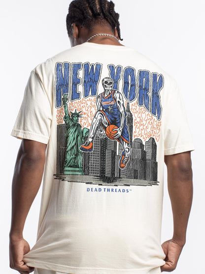 NEW YORK BASKETBALL - “3 SKULL” PREMIUM T-SHIRT