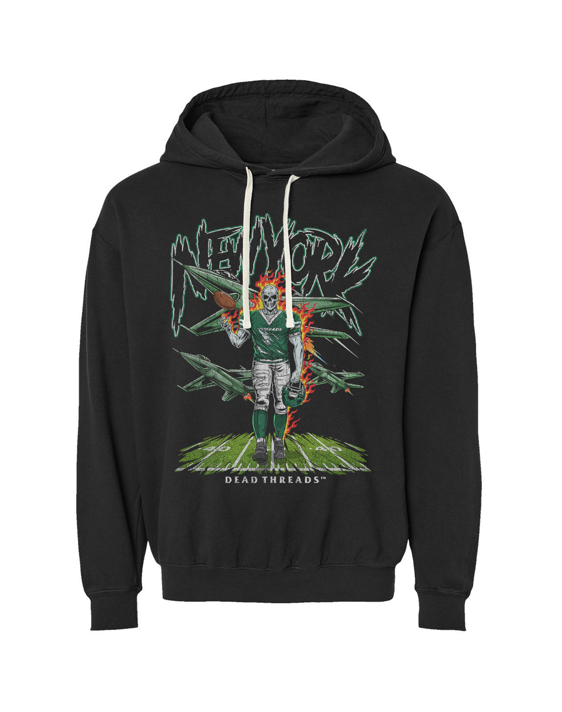 NEW YORK FOOTBALL GREEN - LIGHTWEIGHT HOODIE