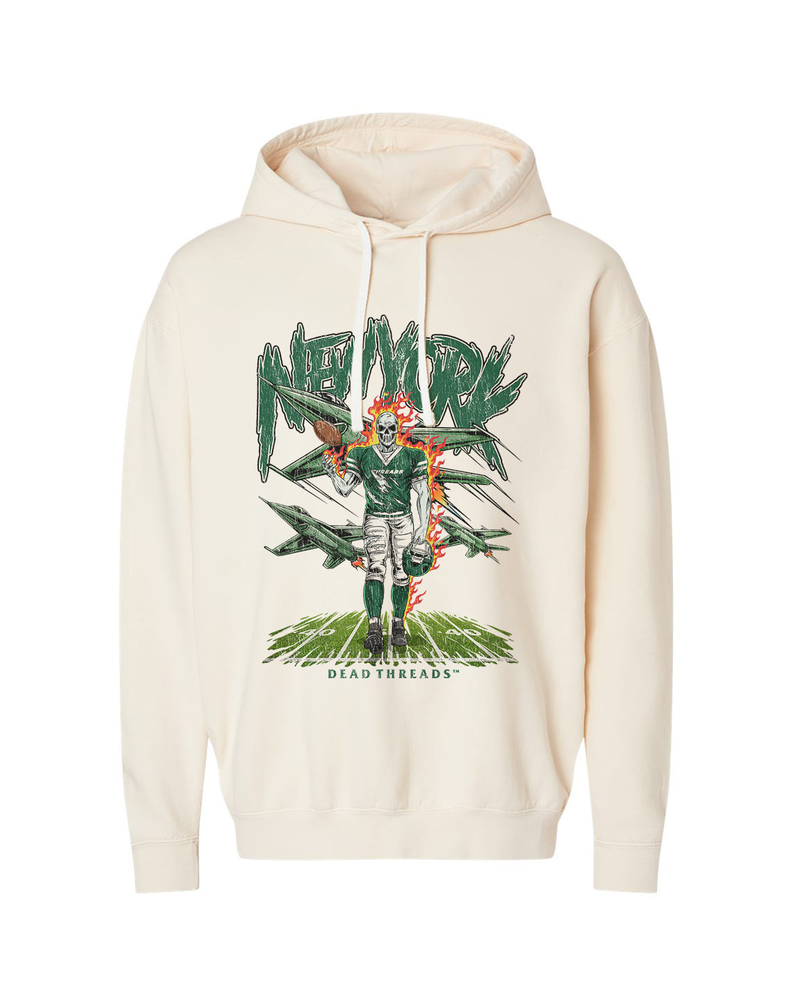 NEW YORK FOOTBALL GREEN - LIGHTWEIGHT HOODIE