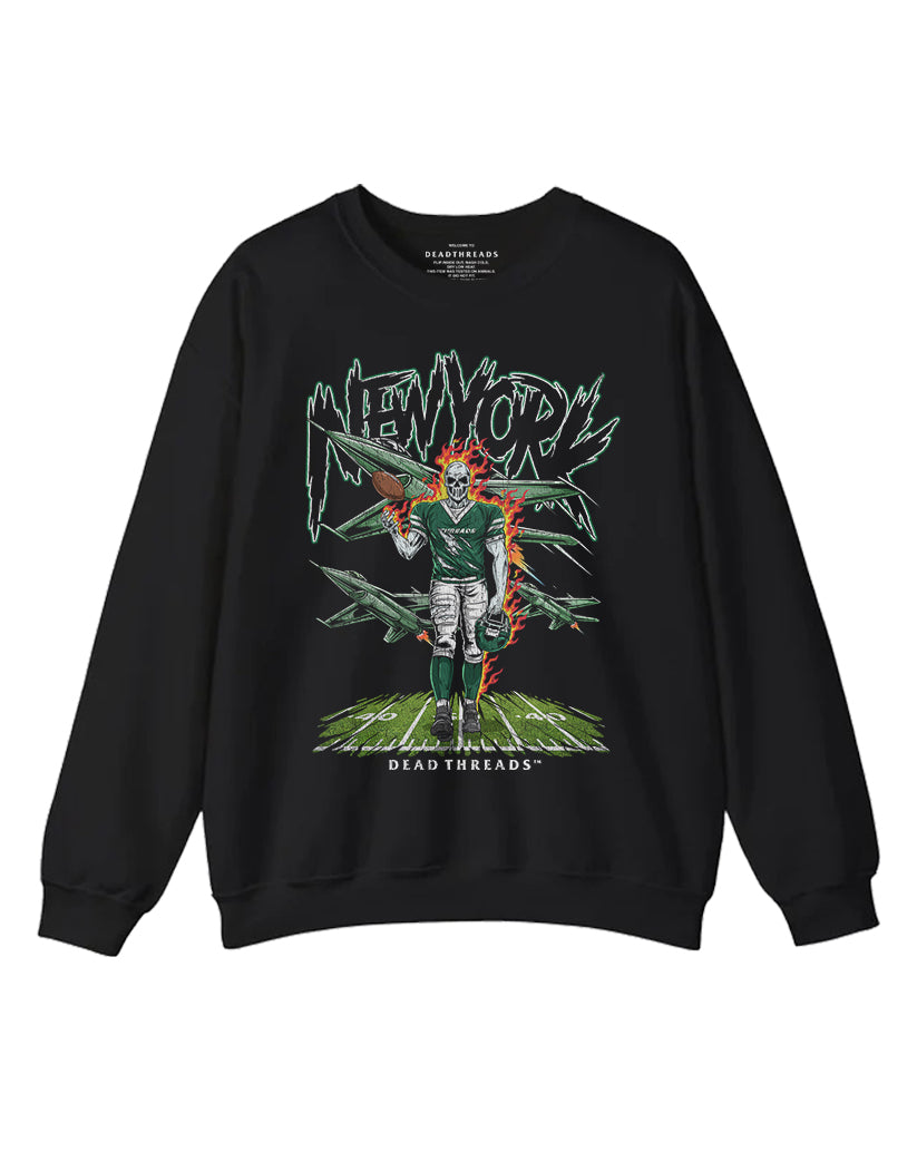 NEW YORK FOOTBALL GREEN CREWNECK SWEATSHIRT