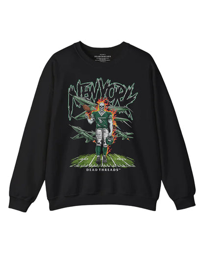 NEW YORK FOOTBALL GREEN CREWNECK SWEATSHIRT