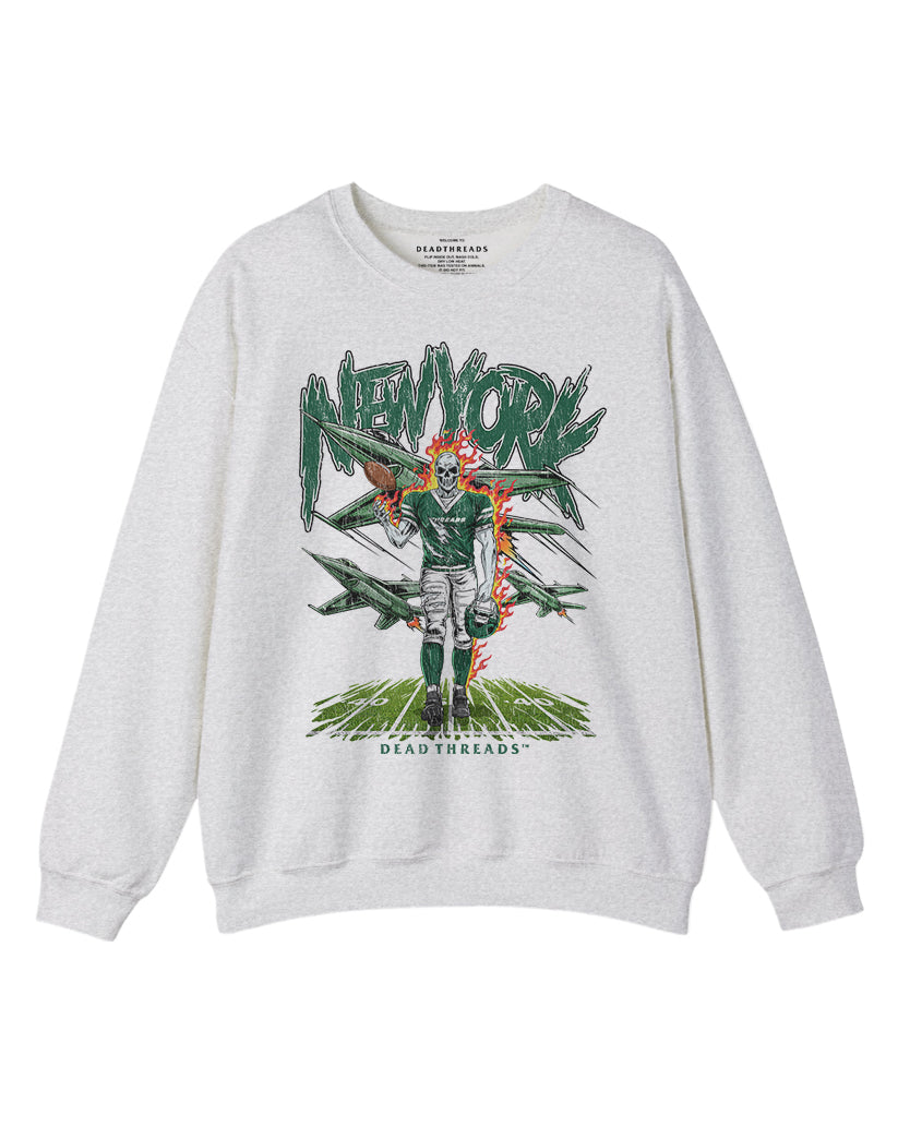 NEW YORK FOOTBALL GREEN CREWNECK SWEATSHIRT