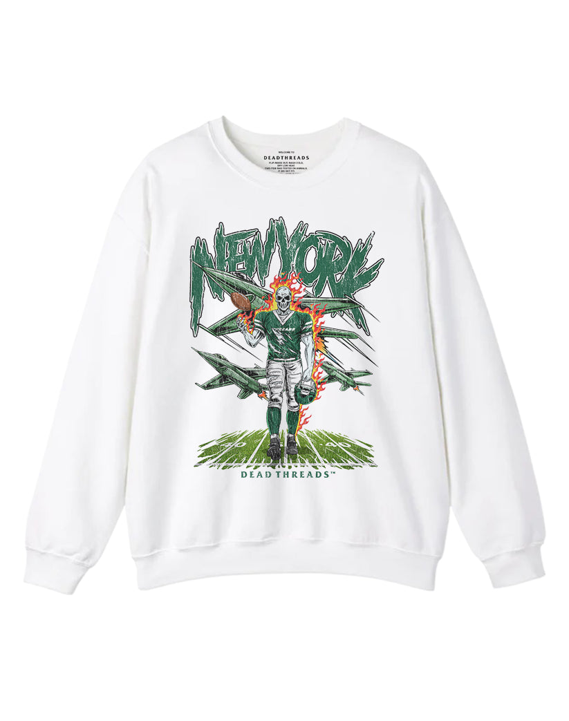 NEW YORK FOOTBALL GREEN CREWNECK SWEATSHIRT