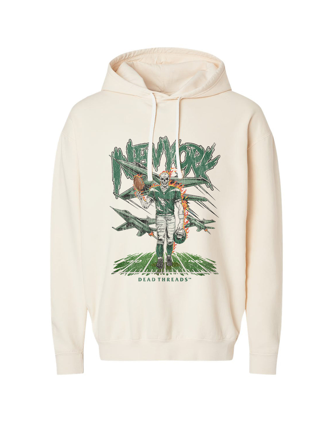 NEW YORK FOOTBALL GREEN - LIGHTWEIGHT HOODIE