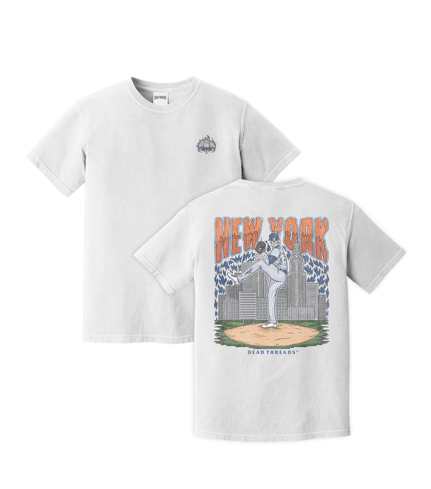 NEW YORK BASEBALL - "3 SKULL" PREMIUM SHIRT