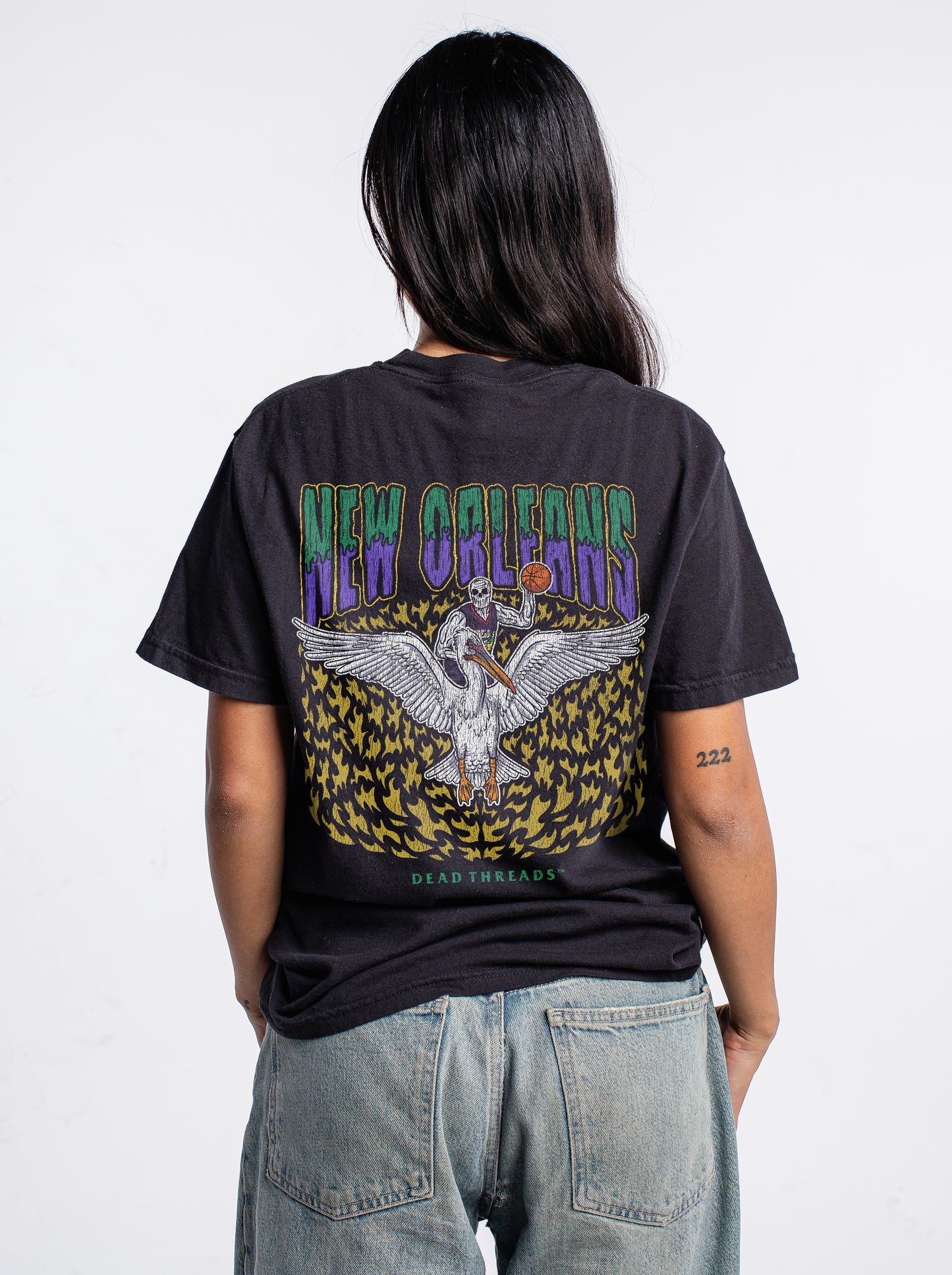 NEW ORLEANS BASKETBALL - “3 SKULL” PREMIUM T-SHIRT