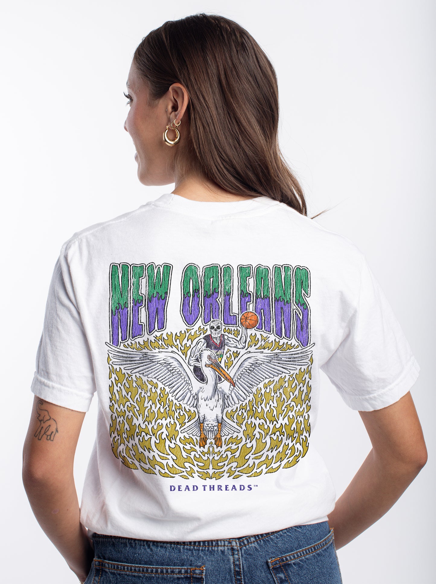 NEW ORLEANS BASKETBALL - “3 SKULL” PREMIUM T-SHIRT