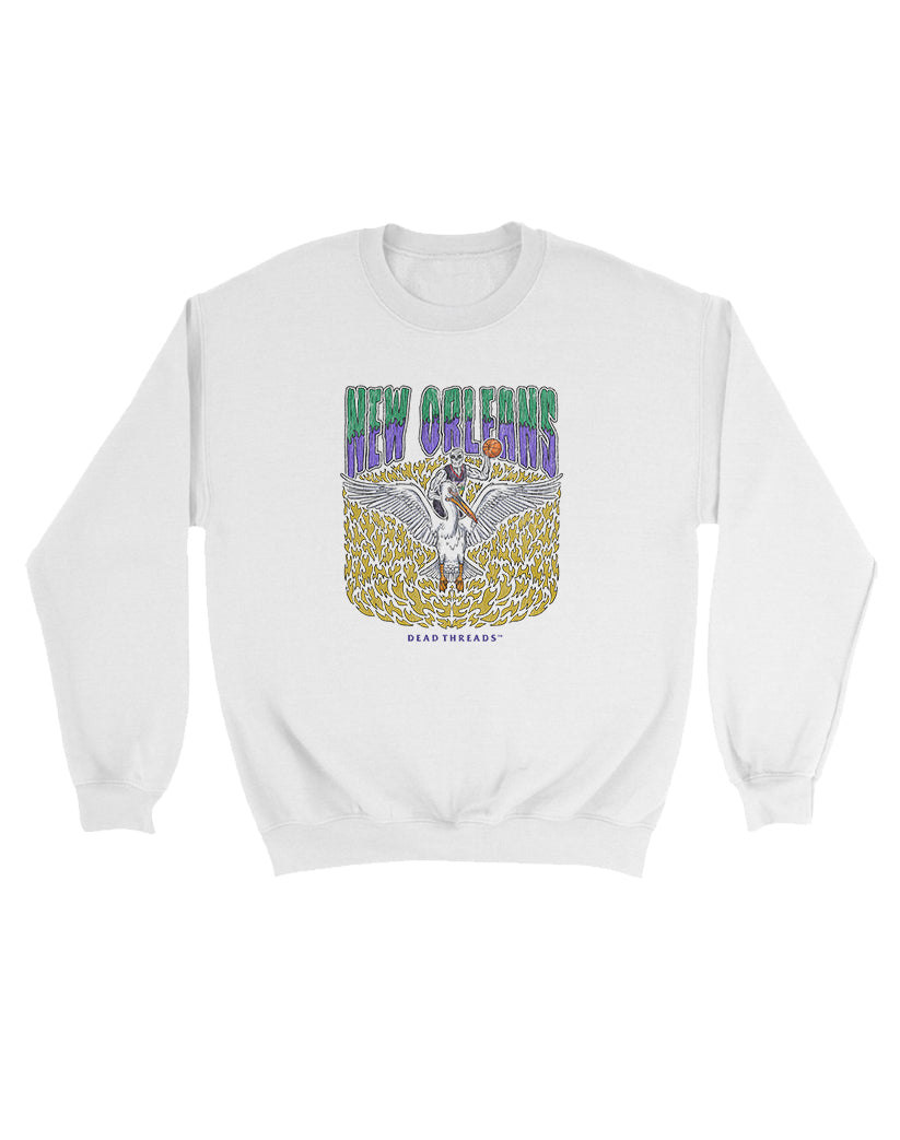 NEW ORLEANS BASKETBALL KIDS CREWNECK SWEATSHIRT