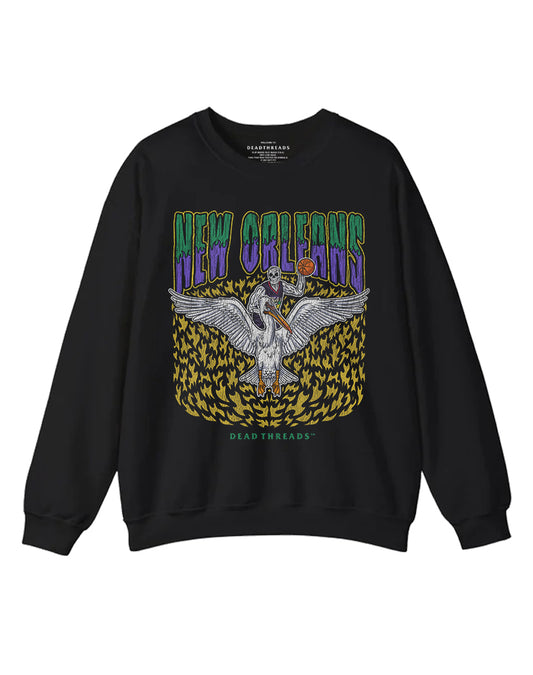 NEW ORLEANS BASKETBALL CREWNECK SWEATSHIRT