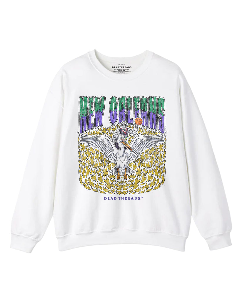 NEW ORLEANS BASKETBALL CREWNECK SWEATSHIRT