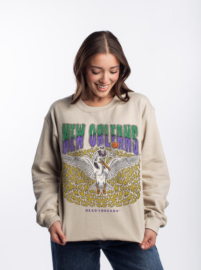 NEW ORLEANS BASKETBALL CREWNECK SWEATSHIRT