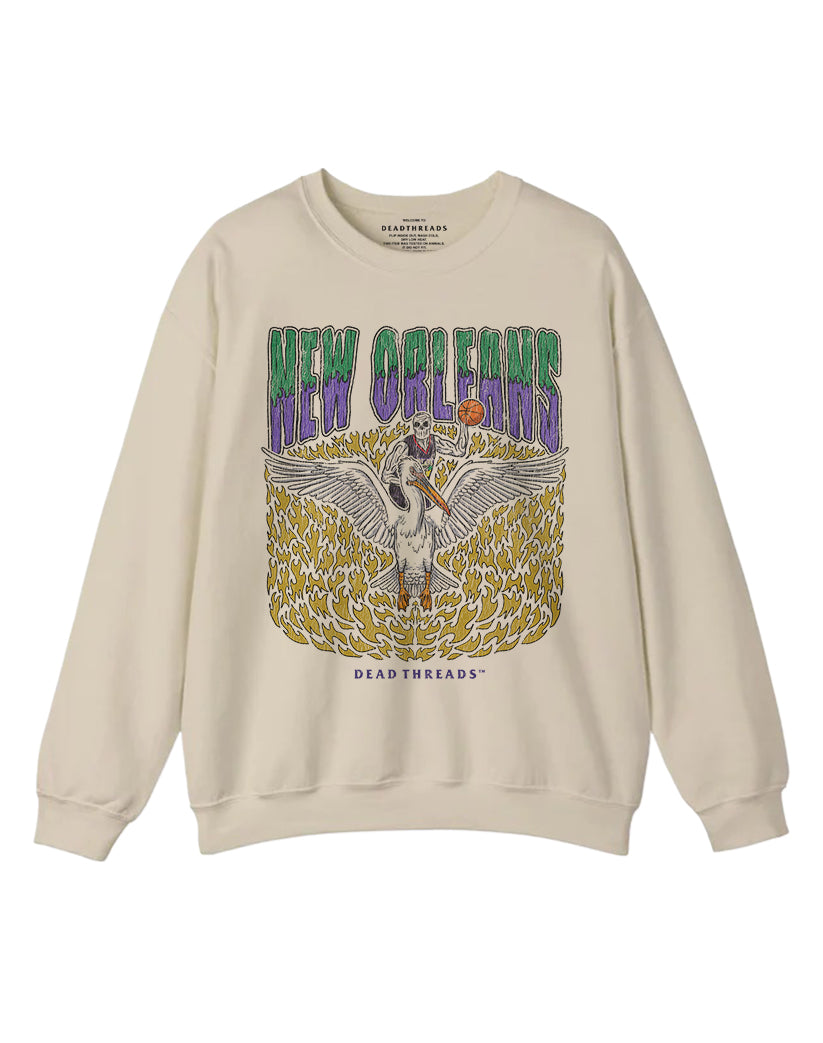 NEW ORLEANS BASKETBALL CREWNECK SWEATSHIRT