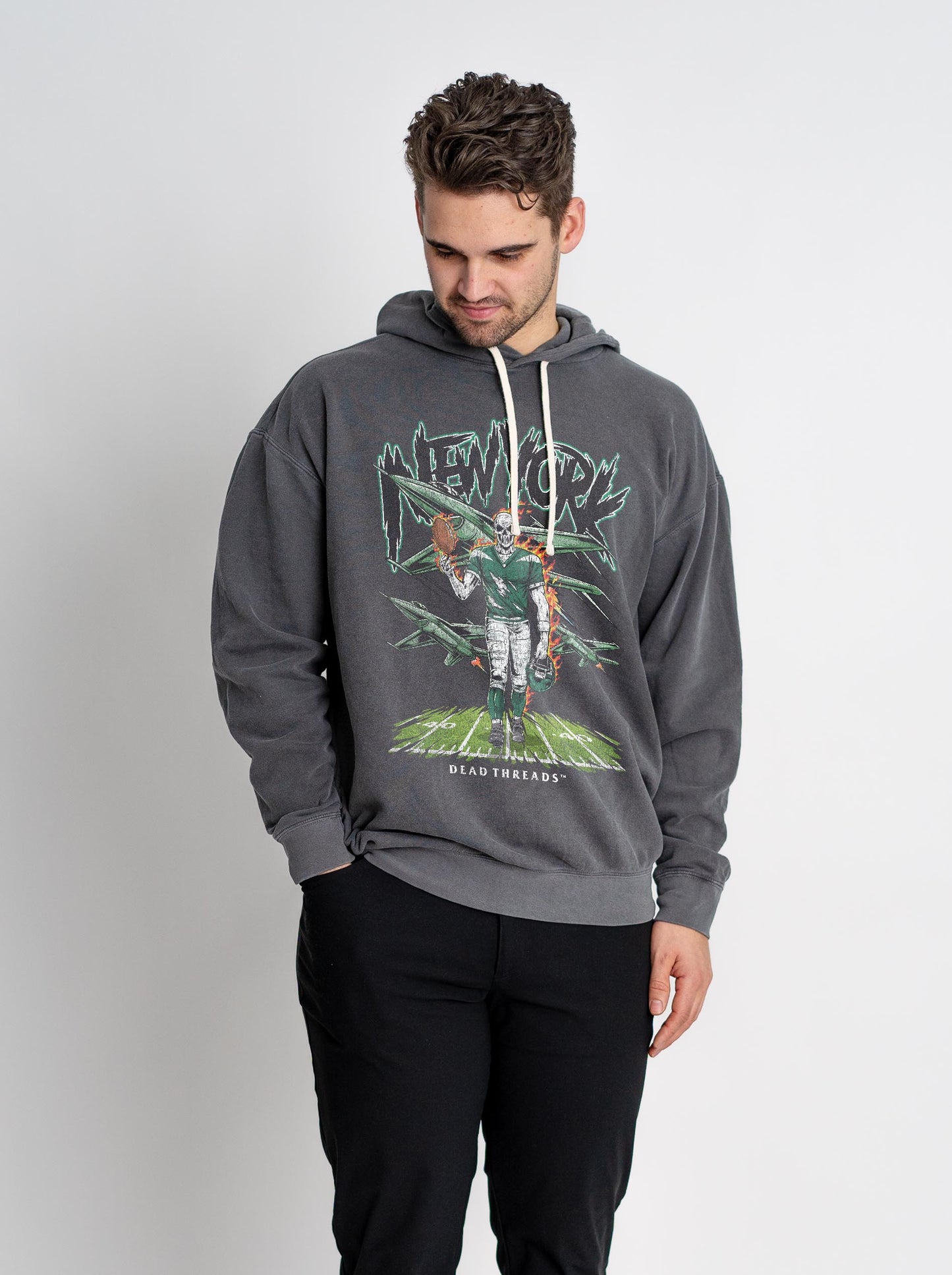 NEW YORK FOOTBALL GREEN - LIGHTWEIGHT HOODIE