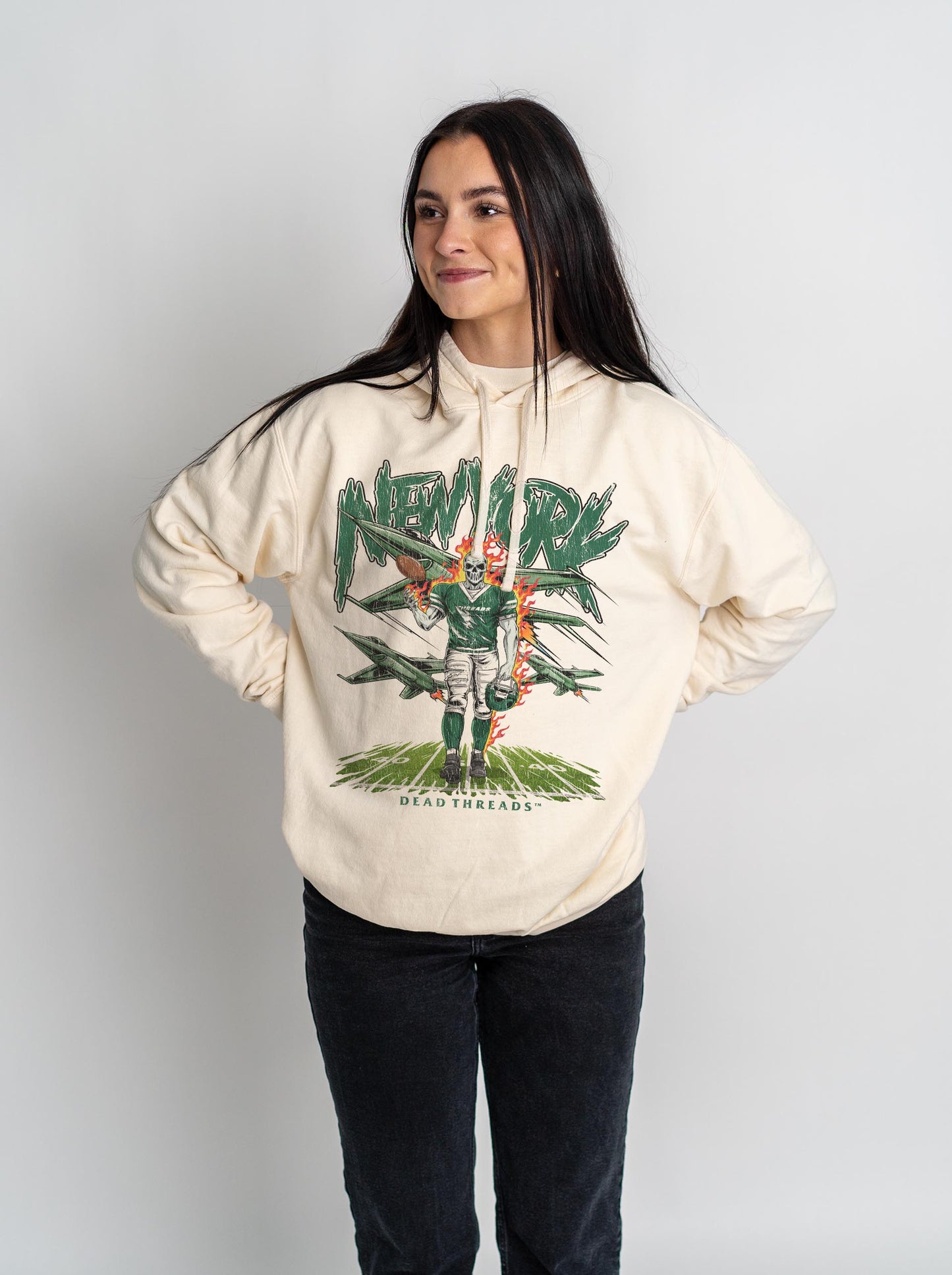 NEW YORK FOOTBALL GREEN - LIGHTWEIGHT HOODIE