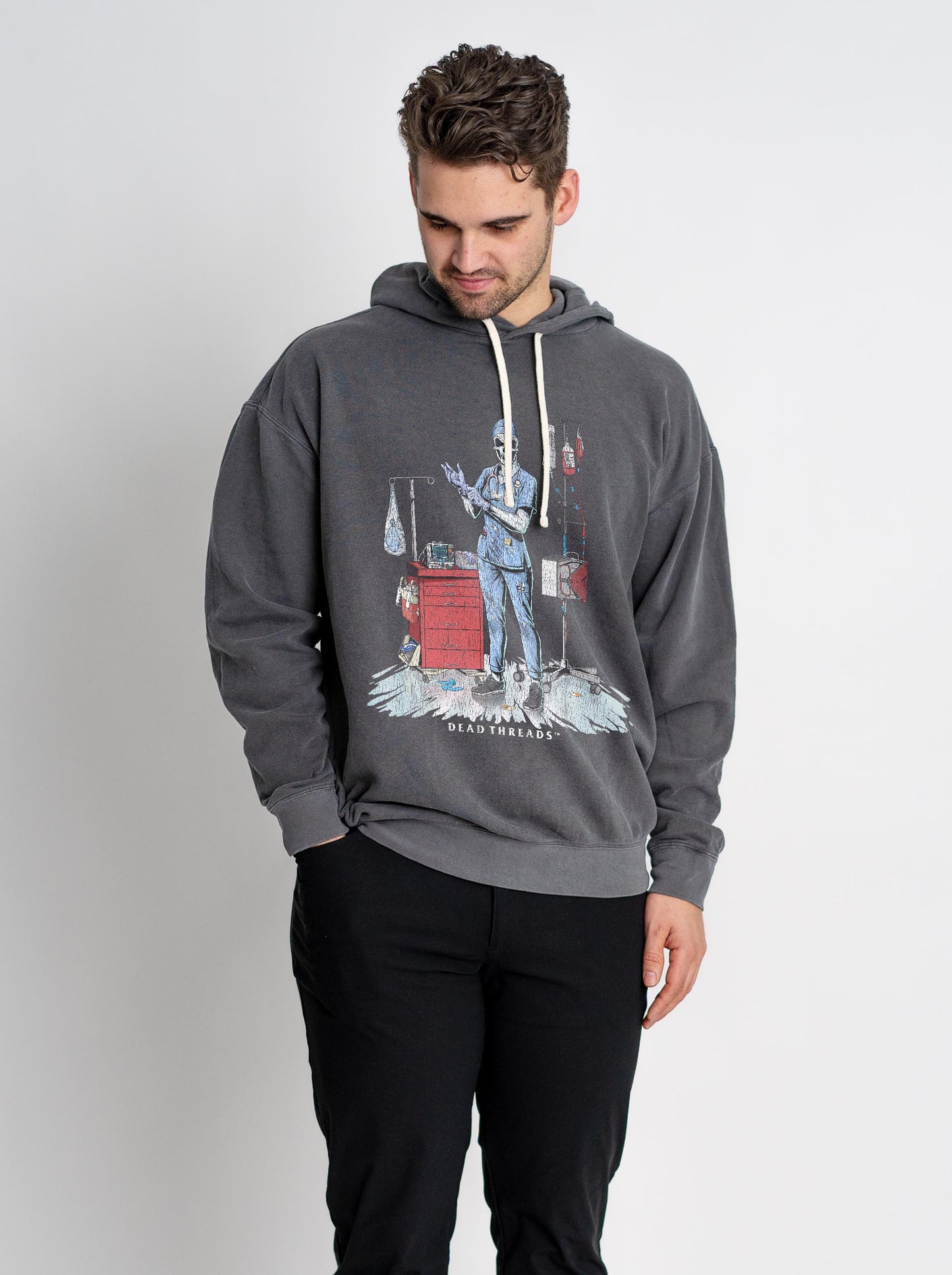 DEADSIDE NURSE "BLUE SCRUBS" - LIGHTWEIGHT HOODIE