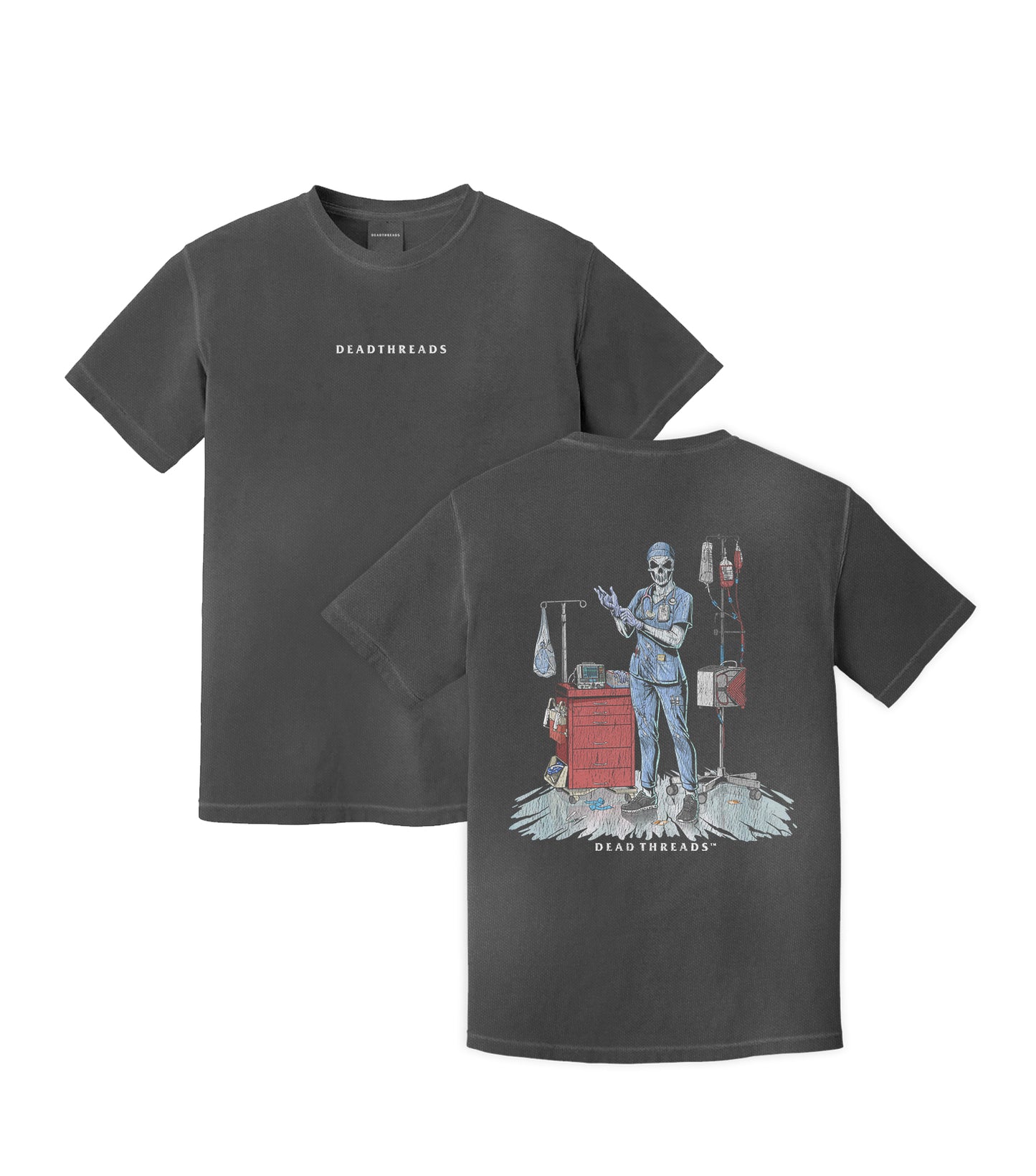 DEADSIDE NURSE (FEMALE) - BLUE SCRUBS “DT ESSENTIAL" PREMIUM T-SHIRT