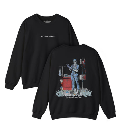 DEADSIDE NURSE (FEMALE) - BLUE SCRUBS “DT ESSENTIAL" CREWNECK SWEATSHIRT