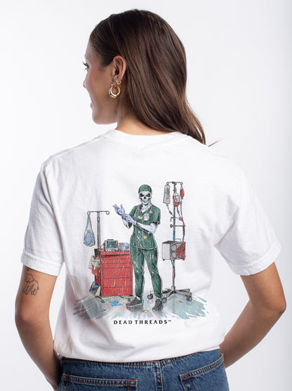 DEADSIDE NURSE (FEMALE) - GREEN SCRUBS “DT ESSENTIAL" PREMIUM T-SHIRT