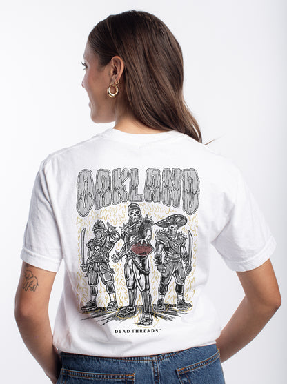 OAKLAND FOOTBALL - “3 SKULL” PREMIUM T-SHIRT