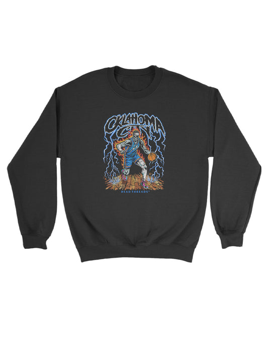 OKLAHOMA CITY "BLUE" BASKETBALL KIDS CREWNECK SWEATSHIRT