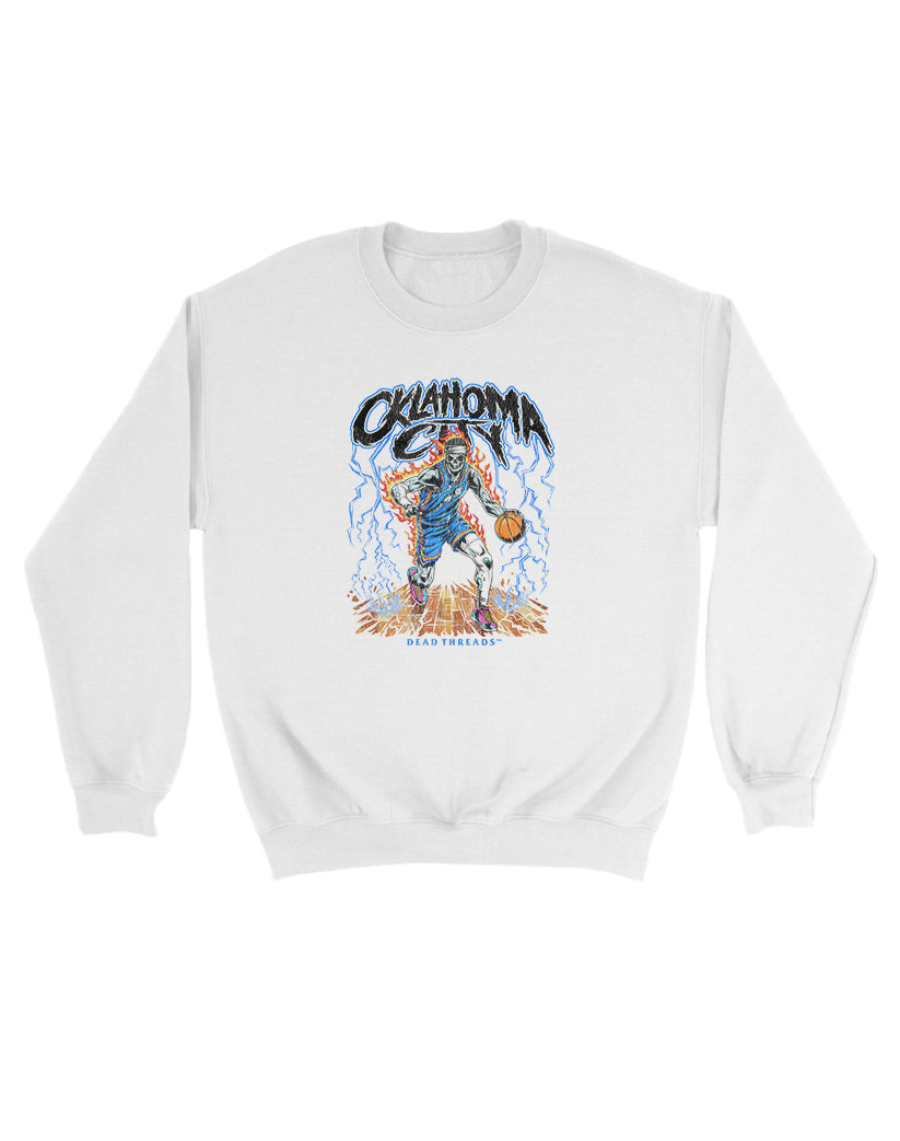OKLAHOMA CITY "BLUE" BASKETBALL KIDS CREWNECK SWEATSHIRT