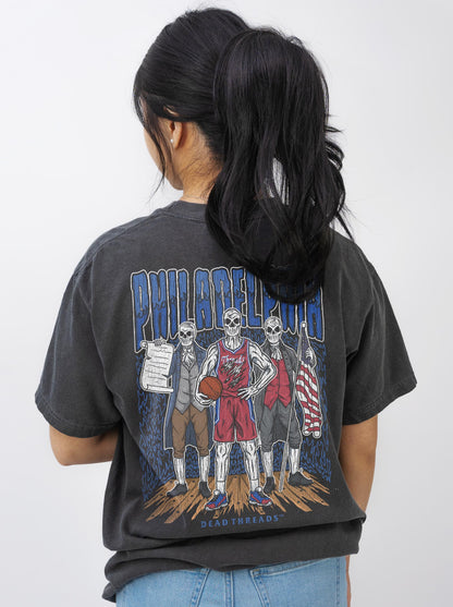 PHILADELPHIA BASKETBALL - “3 SKULL” PREMIUM T-SHIRT