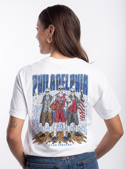 PHILADELPHIA BASKETBALL - “3 SKULL” PREMIUM T-SHIRT