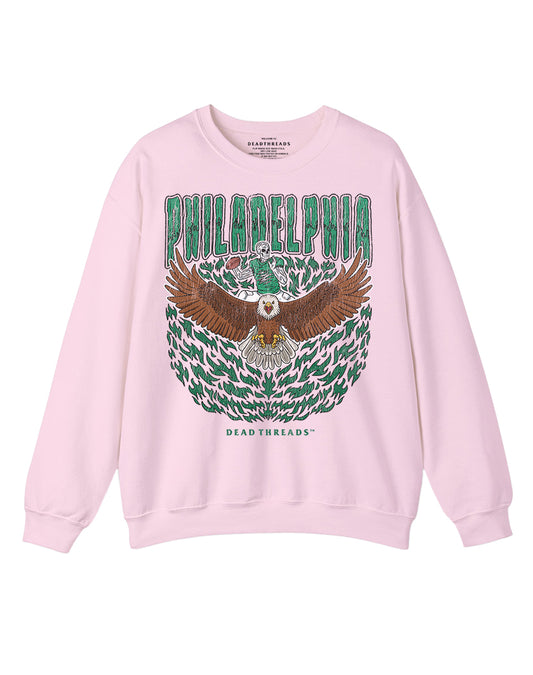 PHILADELPHIA FOOTBALL v1 CREWNECK SWEATSHIRT - PINK