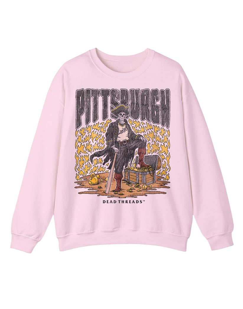 PITTSBURGH BASEBALL CREWNECK SWEATSHIRT - PINK