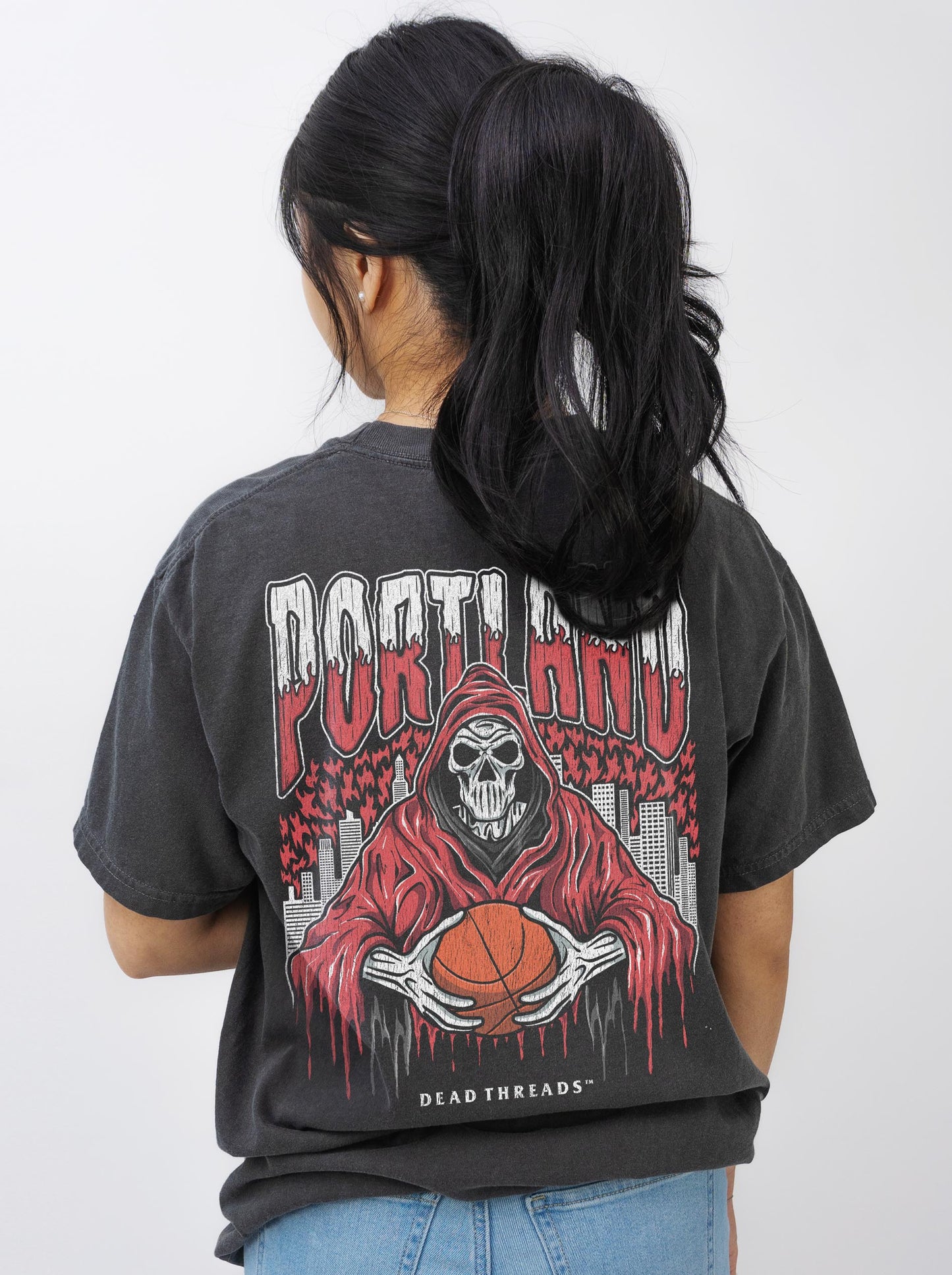 PORTLAND BASKETBALL - “3 SKULL” PREMIUM T-SHIRT