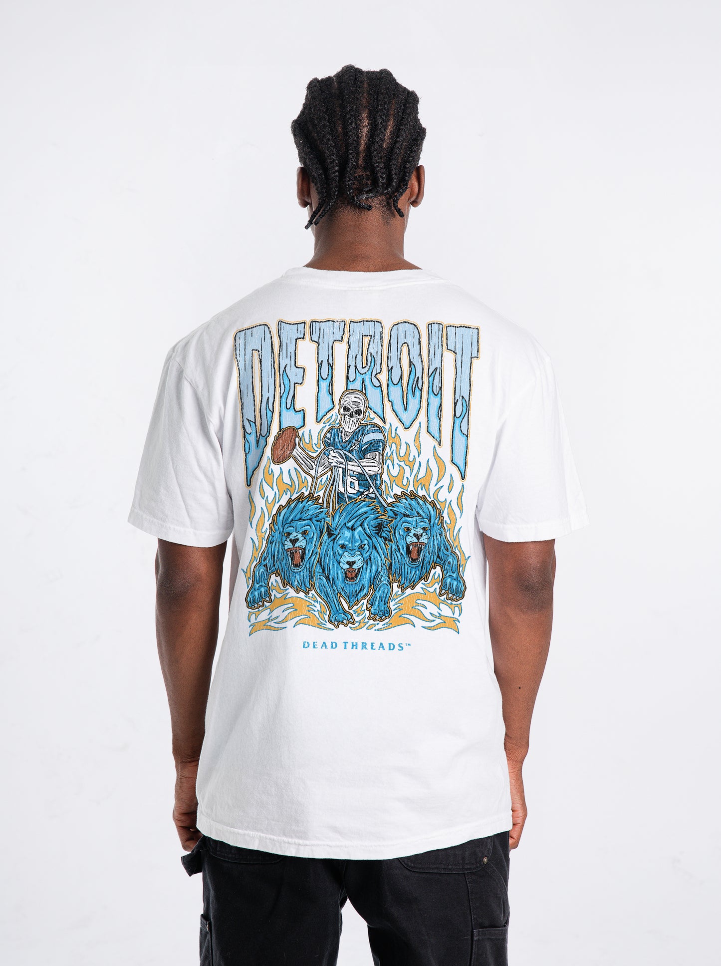 DETROIT FOOTBALL - “3 SKULL” PREMIUM T-SHIRT