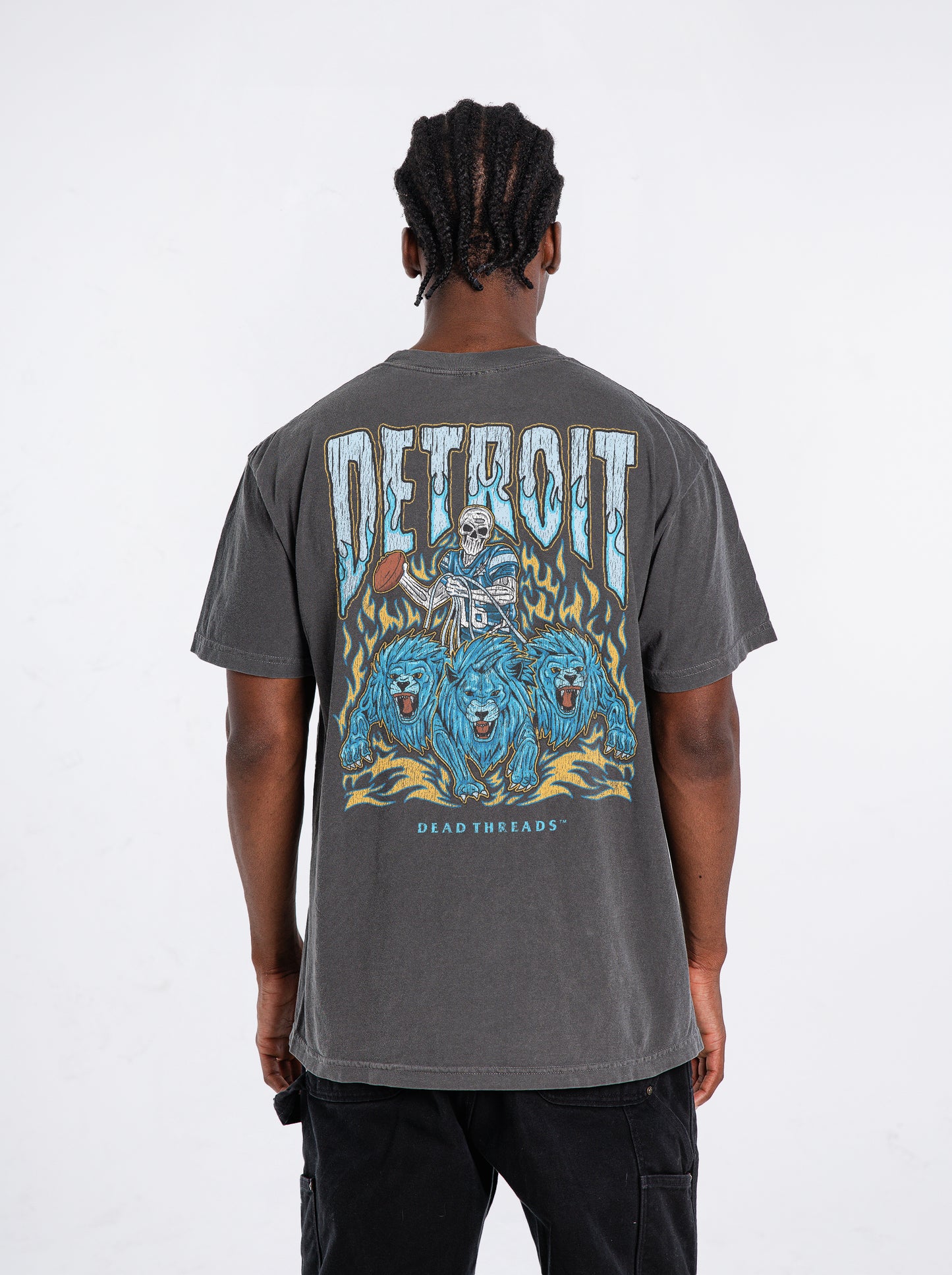 DETROIT FOOTBALL - “3 SKULL” PREMIUM T-SHIRT