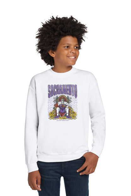 SACRAMENTO BASKETBALL KIDS CREWNECK SWEATSHIRT