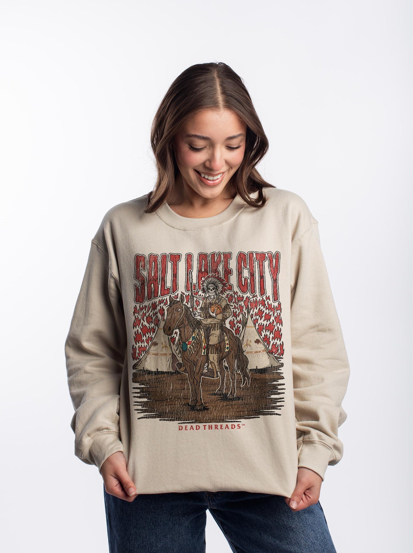 SALT LAKE CITY BASKETBALL CREWNECK SWEATSHIRT