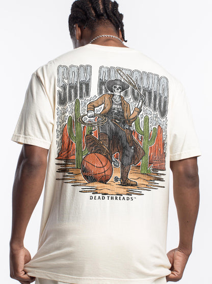SAN ANTONIO BASKETBALL - “3 SKULL” PREMIUM T-SHIRT
